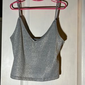Forever 21 Women’s Silver Sparkly Top Size: Medium